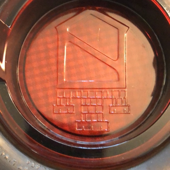 Vintage 1950’s Dominion Royal Tire Ashtray Dark Orange Amber Glass Insert - #457 - Picture 2 of 12